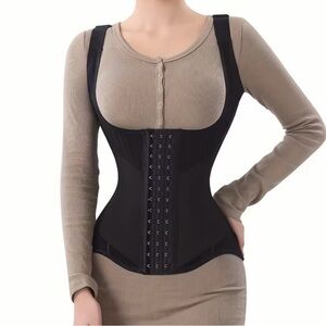 Waist-Cinching bodysuit with strap design and curve-enhancing buttons